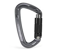 Mosquetón, Mosquetón de seguridad giratorio 24 kN for exteriores con hebilla anilla en D y bloqueo automático for escalada, rapel, barranquismo, hamaca clip(Snow Camouflage)