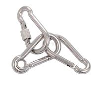 Mosquetón multifuncional de acero inoxidable 304 con resorte y eslabón rápido - Cierre de cadena con grillete y anillo de bloqueo(Standard M7,5 PCS)