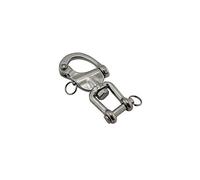 Mosqueton Nautico de Acero Inoxidable,Cierre mosquetón gancho Aparejo giratorio con grillete a presión Gancho de seguridad para perno de ojo giratorio 70 mm / 87 mm / 128 mm Plata