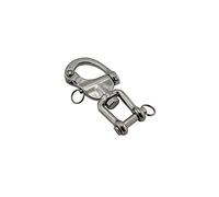 Mosqueton Nautico de Acero Inoxidable,Cierre mosquetón gancho Aparejo giratorio con grillete a presión Gancho de seguridad para perno de ojo giratorio 70 mm / 87 mm / 128 mm Plata
