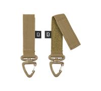 Brandit Cinturón de sujeción para hombre y Molle Loop Carabiner 2 Pack Camel
