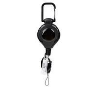 Mosquetón para identificación, llavero, mosquetón retráctil, mosquetón retráctil con cuerda de acero, clip para identificación para colgar el soporte de identificación con muelle integrado para la