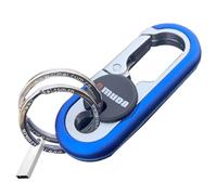 Mosquetón para llavero - Soporte de doble de aleación de zinc de 6,8x2,1 cm, gancho de metal resistente, llavero de liberación rápida para automóvil | Mini herramienta desmontable para exterior
