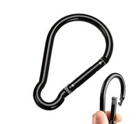 Mosquetón para llaves, mosquetón de aleación de aluminio, clip en forma de calabaza de 10 cm para botellas de agua, marco de metal ligero con puerta de resorte sin bloqueo, herramienta al aire libre