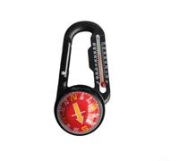 Mosquetón para uso al aire libre con brújula con termómetro integrado, perfecto para senderismo, camping y exploración (A)
