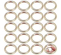 Mosquetón Redondo 30 Piezas 33mm Anillo de Resorte Redondo Hebilla a Presión Redonda Dorada Clip de Gancho de Llavero de Aleación de Zinc para Manualidades y Accesorios de Bolsos