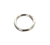 Mosquetón redondo con anillos tóricos de resorte de gatillo, gancho de hebilla de aleación de zinc duradero for equipaje, llavero y proyectos de bricolaje(Silver,34mm)