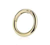 Mosquetón redondo con anillos tóricos de resorte de gatillo, gancho de hebilla de aleación de zinc duradero for equipaje, llavero y proyectos de bricolaje(Light Gold,27.6mm)