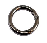 Mosquetón Redondo con Resorte y Anillo tórico - Gancho con Hebilla de aleación de Zinc de Primera Calidad for Equipaje, llaveros y proyectos de Bricolaje(Silver Gray,27.6mm)