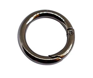 Mosquetón Redondo con Resorte y Anillo tórico - Gancho con Hebilla de aleación de Zinc de Primera Calidad for Equipaje, llaveros y proyectos de Bricolaje(Silver Gray,27.6mm)