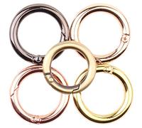 Mosquetón Redondo de Aleación, Tiberham 5 Piezas Llavero Clip para Resorte, Snap Abrir Gancho, Anillas para Llave, Hebilla para Colgar para Bolso Bandolera Acampada