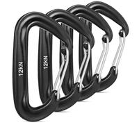 Mosquetón resistente de 4 piezas de clips en forma de D Kn mosquetón de metal para acampar senderismo y escalada mosquetones resistentes para equipo al aire llavero y más