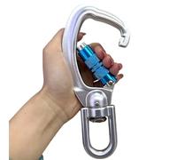 Mosquetón Resistente: Llavero Con Clip De Metal Multiusos, Gancho Seguro Para Puerta De Resorte | Equipo De Supervivencia Al Aire Libre Para Acampar, Senderismo, Mochilero, Picnic, Accesorio De Viaje