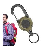 Mosquetón retráctil, llavero retráctil, llavero de mosquetón resistente, llavero extensible para seguridad, clip para insignia de trabajo para la luz de crecimiento, sujetadores
