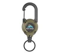 Mosquetón retráctil, llavero telescópico con hebilla elástica, llavero multifunción de cuerda de alambre, llavero retráctil para camping, senderismo, escalada, llavero de metal antirrobo para uso en