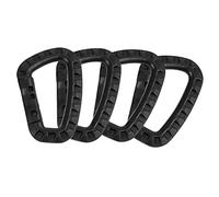 Mosquetón táctico de plástico D-ring robusto y resistente cierre de muelle para camping, senderismo, pesca, 4 unidades (4 unidades)