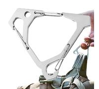 Mosquetón triangular - Clip de engranaje y gancho, conector de eslabones rápidos de acero inoxidable de 2.17 x 2.17 x 1.02 pulgadas, bucle de aparejo de marino, accesorios de extensión de