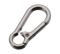 Mosquetones 1/2/5 Uds. Hebillas de resorte puerta chapadas en aleación Zinc, Clips, mosquetón, bolsos, gatillo a presión, ganchos a, llavero Hardware para Llaves, Camping, Hamaca(Black-1pc)