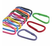 Mosquetones 5-20 unids/set hebilla de mosquetón aleación aluminio equipo Camping mochila botella agua colgante gancho a presión Keychai para Llaves, Camping, Hamaca(Random Mixed Color,4.5cm 20PCS)