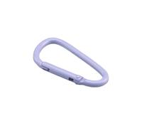 Mosquetones 5-20 unids/set hebilla de mosquetón aleación aluminio equipo Camping mochila botella agua colgante gancho a presión Keychai para Llaves, Camping, Hamaca(Light Purple,4.5cm 20PCS)