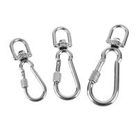 Mosquetones Acero Inoxidable Ganchos de presión acero inoxidable duraderos que bloquean la hebilla correa del perro liberación rápida Clip mosquetón principal(7mm)