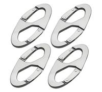 Mosquetones de aleación de Aluminio - Clip de Llavero Resistente, Gancho Compacto de Utilidad, Cierre de Metal Fuerte | Camping Trekking Equipaje Mochila Cremallera Organizador de Equipo de