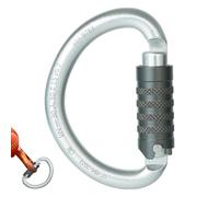Mosquetones de alta resistencia para uso pesado - Clip de seguridad con forma de D | Mosquetón para hamaca con mecanismo de bloqueo, para gimnasio, senderismo, camping al aire libre, seguridad
