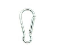 Mosquetones Gancho de cierre resorte, mosquetón aleación aluminio, ganchos Clip, llavero, escalada for herramientas clave Camping, 2/5/10/15 Uds para Llaves, Camping, Hamaca(Silver,15 PCS)