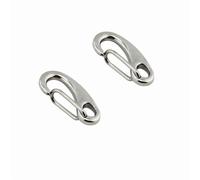 Mosquetones, ganchos pesados, 1/2/5 piezas de resorte ovoide Correa multifuncional para caminar y acampar de acero inoxidable marino 316 con gancho de liberación rápida(50mm(2pcs))