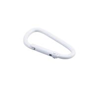 Mosquetones, ganchos pesados, 5-20 piezas/set aleación de aluminio hebilla equipo de campamento mochila hebilla botella de agua hebilla colgante mosquetón llavero(blanco/4.5cm 20PCS)