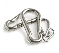 Mosquetones, ganchos resistentes, 1 llavero con hebilla de resorte y gancho a presión de acero inoxidable 304 316(M7 X 70mm,304 Stainless Steel)