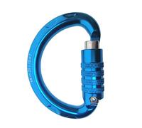 Mosquetones, ganchos resistentes, Arnés de arborista con hebilla semicircular de media de 20 kN y bloqueo automático for escalada en roca, espeleología, parapente, escalada de árboles