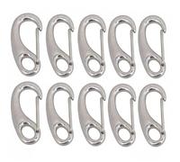 Mosquetones, ganchos resistentes, Mosquetón de acero inoxidable 304 con forma de huevo, multifuncional, for senderismo y acampada, con gancho de liberación rápida (10/5/2 unidades)(10pcs)