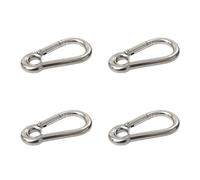Mosquetones Mosquetón M4 m5 m6 de acero inoxidable 304 con cierre tuerca para Llaves, Camping, Hamaca(M5x50mm 4pcs)