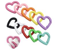 Mosquetones Pequeños Colorido,30 Piezas Mini Mosqueton Llavero de Corazon,Hebillas para Bolsos Primavera Anillas para Hacer Llaveros para Correa Cadena Llavero Mochila Craft de Bricolaje