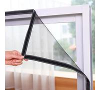 Mosquitera ajustable de 65 x 155 cm, fácil instalación, se adapta a cualquier tamaño, mosquitera de malla para insectos más pequeños para ventana