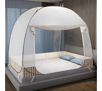 Mosquitera Cama, Mosquitera Cama Matrimonio con Cremalleras, Doble Puerta Mosquitera Plegable, Mosquitera Viaje Portatil, Mosquito Net para Habitaciones, Dormitorios, Camping, Hotel