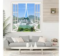 Mosquitera Corredera 110 x 135 cm Mantiene El Aire Fresco, Cierre Automático, Malla Fina, Transpirable Malla Mosquiteras para Ventanas para Múltiples Tipos de Ventana, Blanco