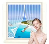 Mosquitera Corredera 45x90cm(W x H) Cierre Automático, sin Taladrar, Antimosquitos, Fácil Instalación, Mosquitera Ventana Enrollable para Puerta de Balcón, Puerta de Patio, Blanco