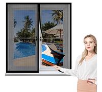 Mosquitera Cortina Magnetica 110 x 75 cm Cortina de Ventana para Prevenir Mosquitos y Insectos Protección Contra Mosquitos y Moscas para Todas Las Ventanas Interiores y Exteriores, Negro