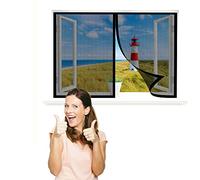 Mosquitera Cortina Magnetica, 60 x 60 cm Mosquiteras Anti Insectos, Protección Contra Mosquitos y Moscas para Marco de Ventanas, Negro