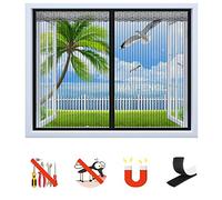 Mosquitera Cortina Magnetica, Adsorción Magnética Anti Mosquito Insecto Mosquitera, Fácil de Ensamblar Autoadhesivo Mosquitera Puerta Magnetica- Black-B|| 29x47inch(75x120cm)