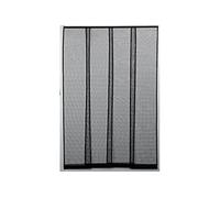 Mosquitera Cortina Para Puerta 4 Tiras De Fibra De Vidrio Con Cinta Adherente 100X230Cm - Preto