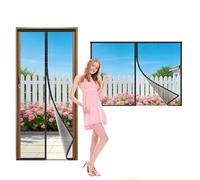 Mosquitera Cortina Puerta 40x125cm Magnetica Imantada Exterior Corredera, Antimosquitos con Imanes, Tela Mosquiteras de Ventanas para Puertas del Balcón, Magnético Automático Negro