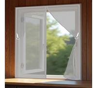 Mosquitera Cortina Puerta Magnetica 120 x 170 cm Cortina de Malla Protección Contra Insectos Que Entre Aire Fresco Fácil Instalación sin Taladrar, Gris