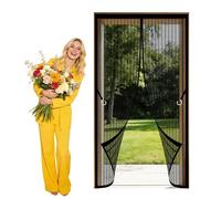 Mosquitera Cortina Puerta Magnetica 121 x 198 cm Magnético Automático Cortina Magnética Lejos de Los Mosquitos para Puertas de Salón Balcón Corredor, Negro