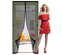 Mosquitera Cortina Puerta Magnetica 127 x 242 cm Magnético Automático Mosquitera Imantada Puerta Lejos de Los Mosquitos para Todos Los Tamaños de Puertas, Negro