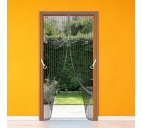 Mosquitera Cortina Puerta Magnetica 132 x 278 cm Varios Tallas Mosquitera Magnetica Puerta Fácil Instalación sin Taladrar para Del Balcón, Patio, Gris