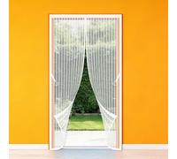Mosquitera Cortina Puerta Magnetica 133 x 274 cm Varios Tallas Mosquitera Magnetica Puerta Fácil Instalación sin Taladrar para Del Balcón, Patio, Blanco