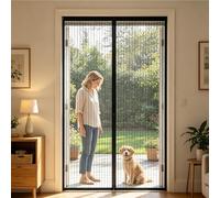 Mosquitera Cortina Puerta Magnetica 215 x 171 cm Evita El Paso de Insectos, para Dejar Pasar El Aire Mosquiteras para Puertas para Puertas de Salón Balcón Corredor, Negro